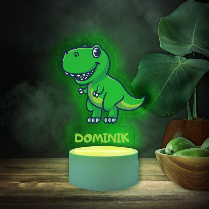 Personalizovaná LED lampa - Dinozaurus