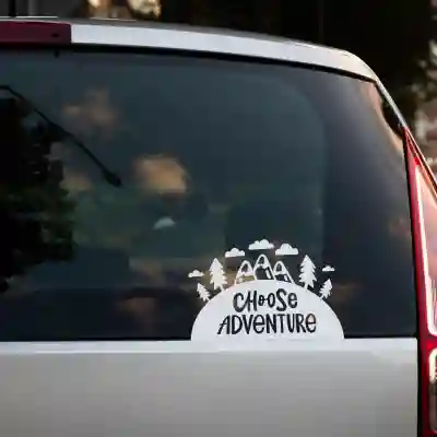 Nálepka na auto - Choose Adventure
