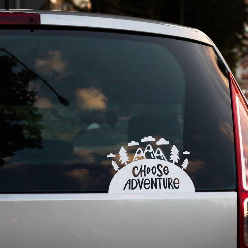 Nálepka na auto - Choose Adventure